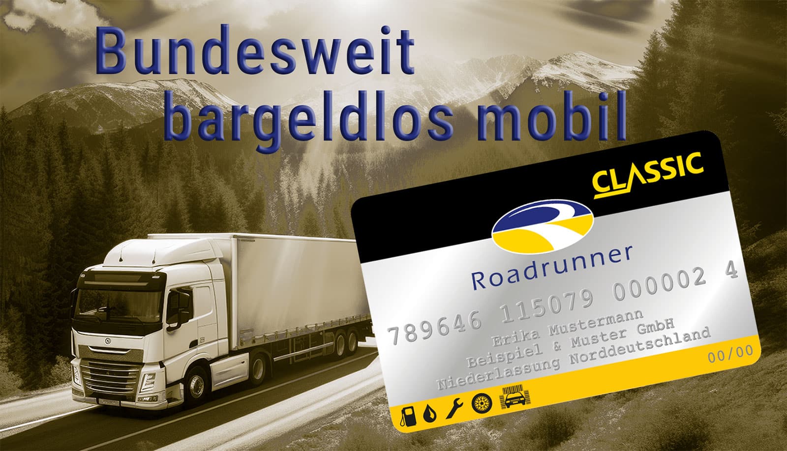 Roadrunner CARD mit LKW: bundesweit bargeldlos mobil